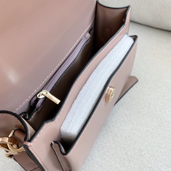 The Bobbi Leather Small Crossbody Bag - Pink - Picture 15 of 16